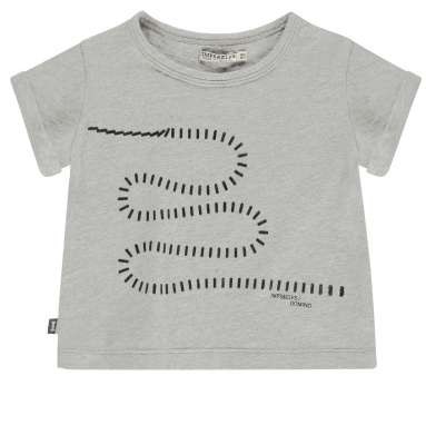 T-Shirt mit Dominoprint Grau